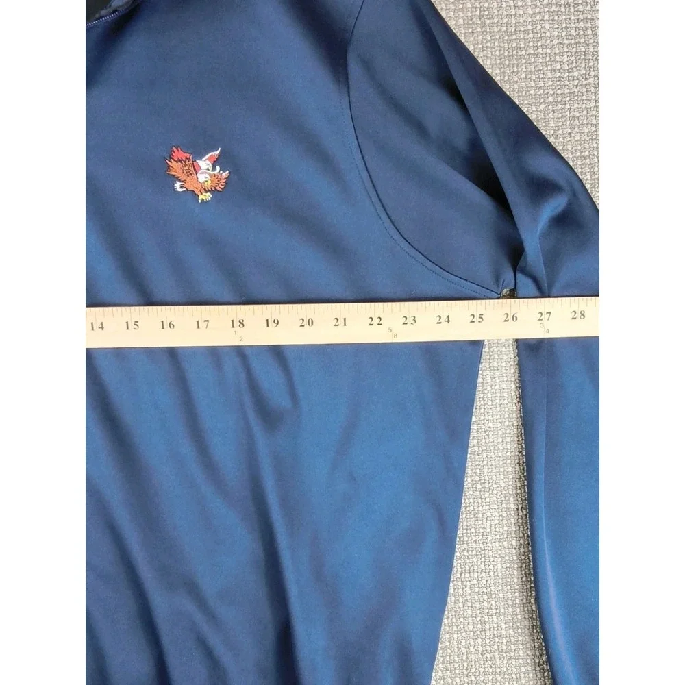 Zero Restriction Quarter Zip Pullover Private Double Eagle Golf Club Navy Sz L